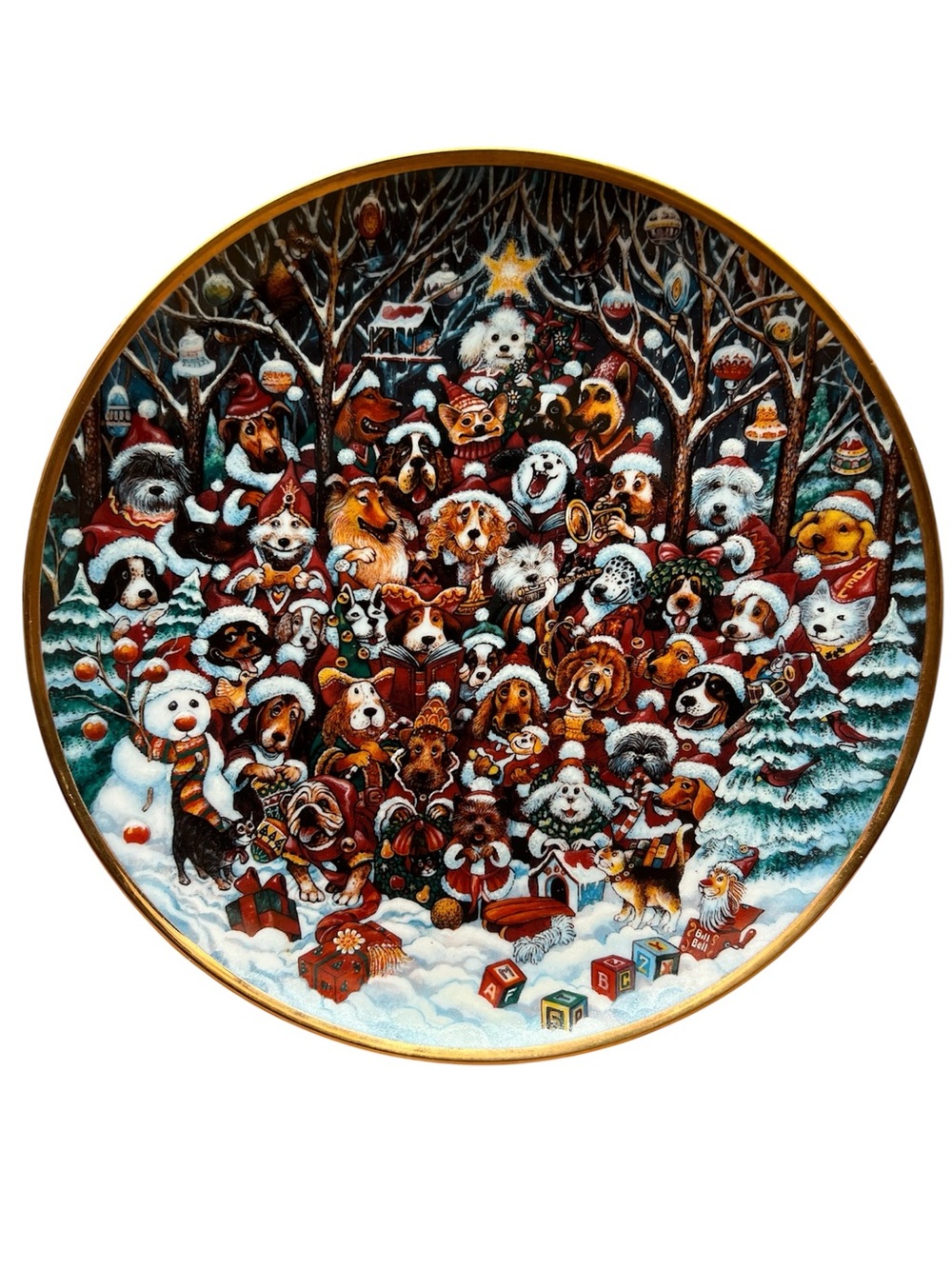 "Santa Paws" limited edition plate